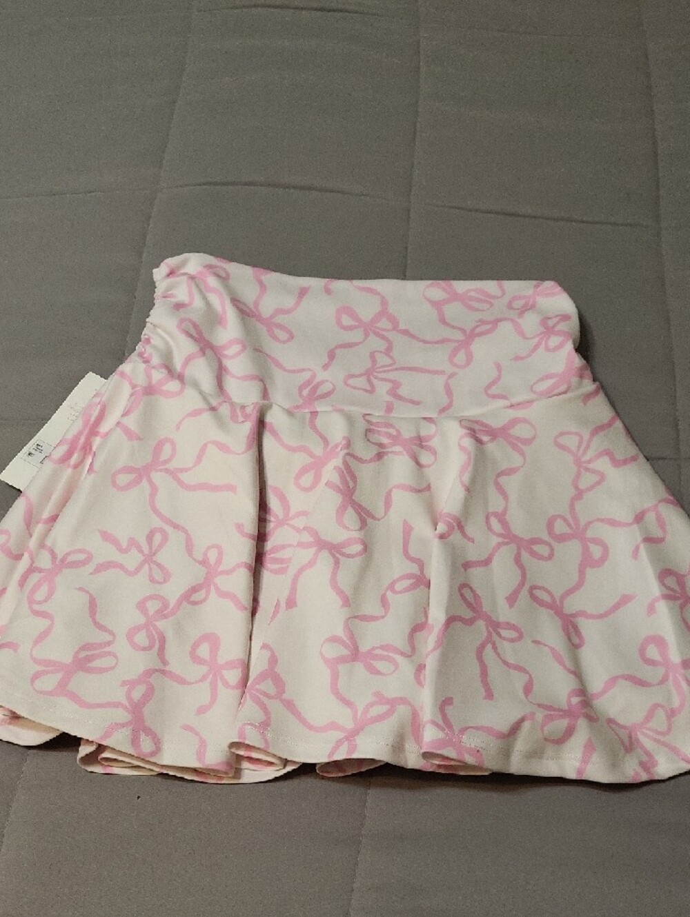 AS Revival White Skort with Pink Ribbon Print Active Wear Small - Picture 2 of 6
